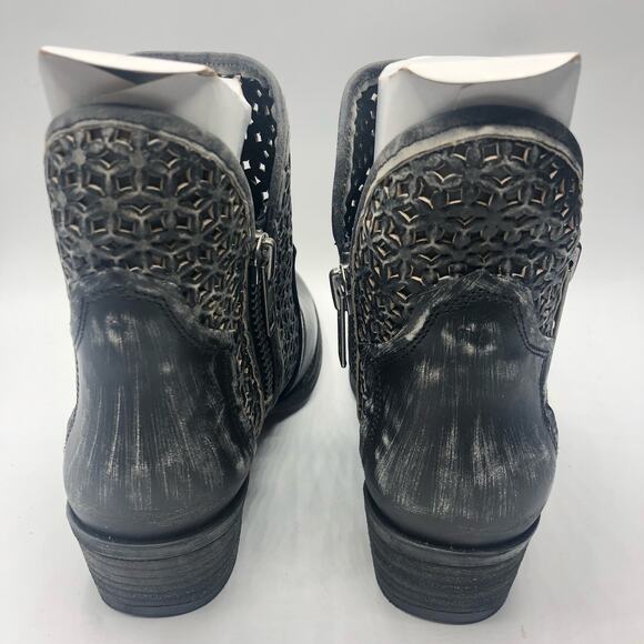 Corral Womens Distressed Cutout Shortie Zipper Boots Size US 11 - Picture 2 of 12